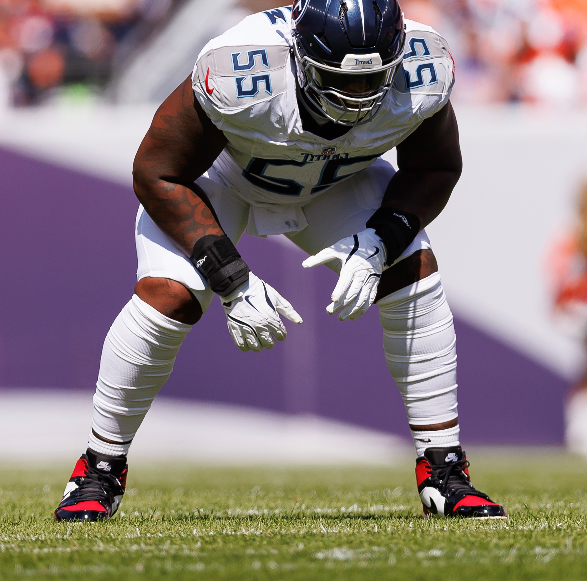 Titans OT JC Latham could face trial by fire in potential return to lineup