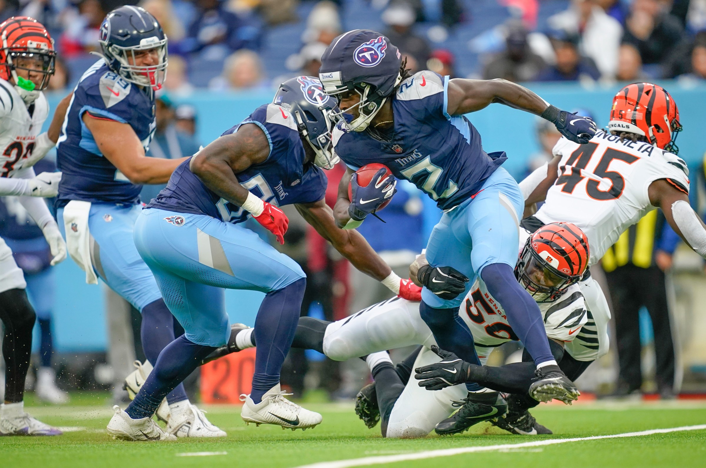Calvin Ridley and JC Latham miss second straight day of Titans practice